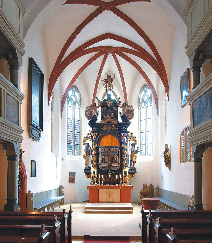 Innenansicht St. Nikolaus Kirche in Baiersdorf